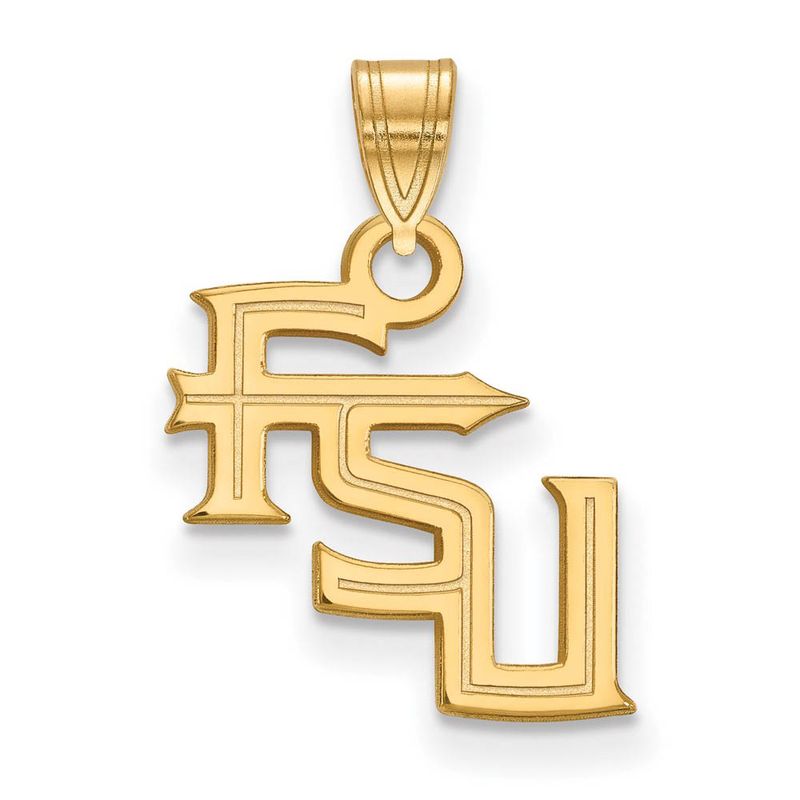10k Yellow Gold Florida State Small 'Fsu' Pendant